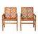 Front. Walker Edison - Windsor Acacia Wood Patio Chairs, Set of 2 - Brown.