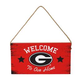 Evergreen Enterprises - Georgia Bulldogs 6" x 11" Welcome Home Wood Wall Sign with Rope Hanger - Multicolor