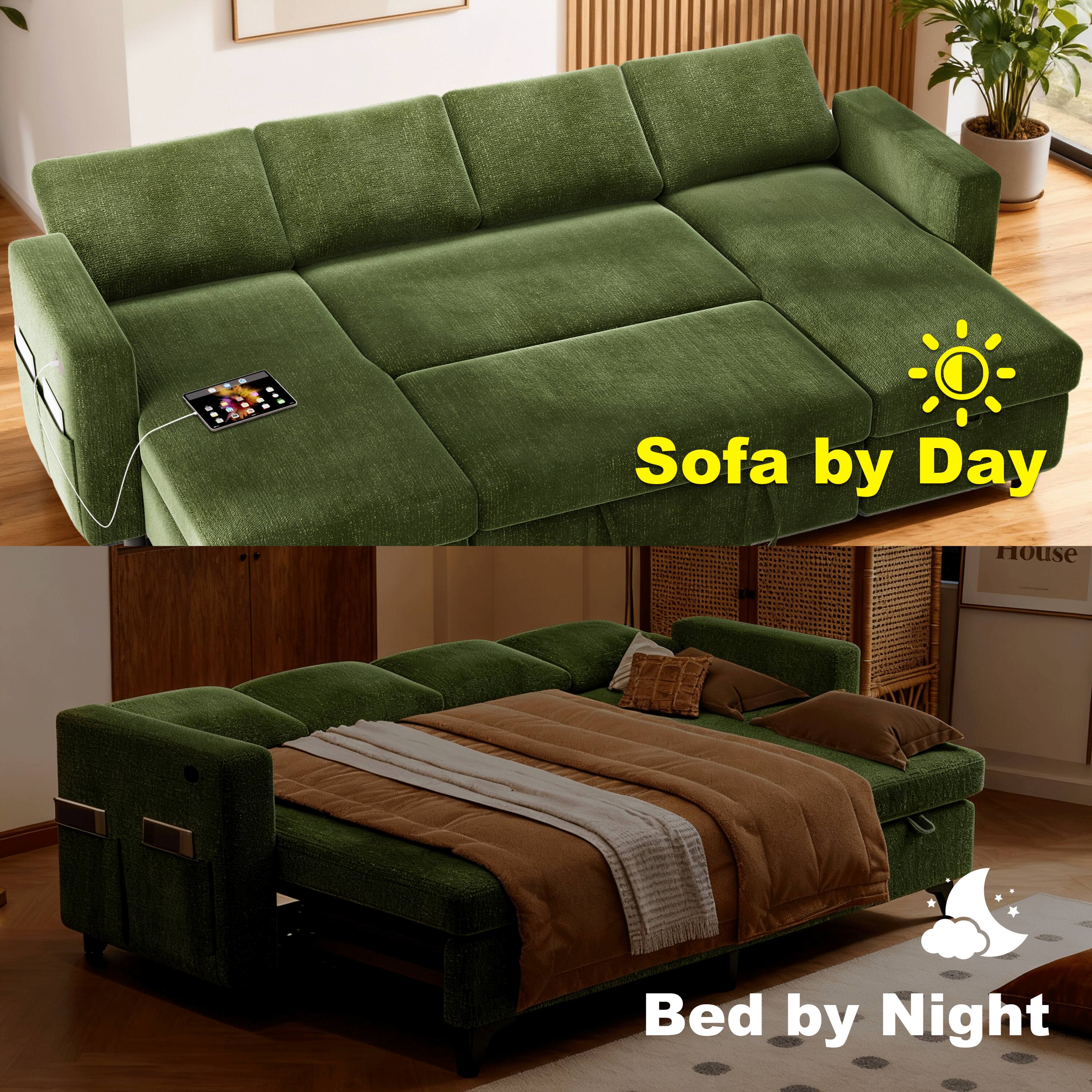Sofa by Day  
Bed by Night