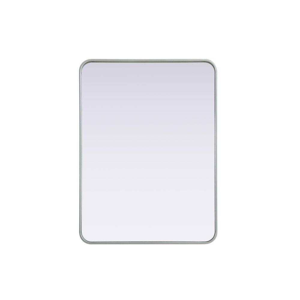 Alt View 8. Elegant Decor - Contour Metal Rectangle Mirror 27x36 in Silver - Silver.