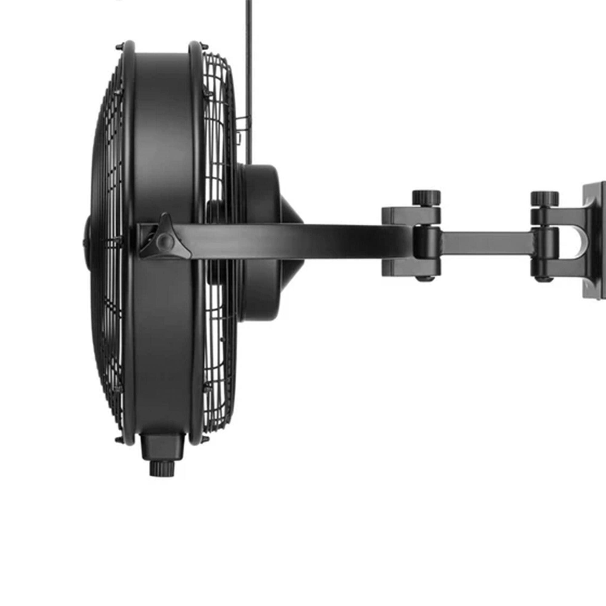 Alt View 7. MULE - Mule Outdoor Wall Fan XL 18 Inch Wet-Rated Wall Fan with 3 Speeds, Matte Black - Matte Black.