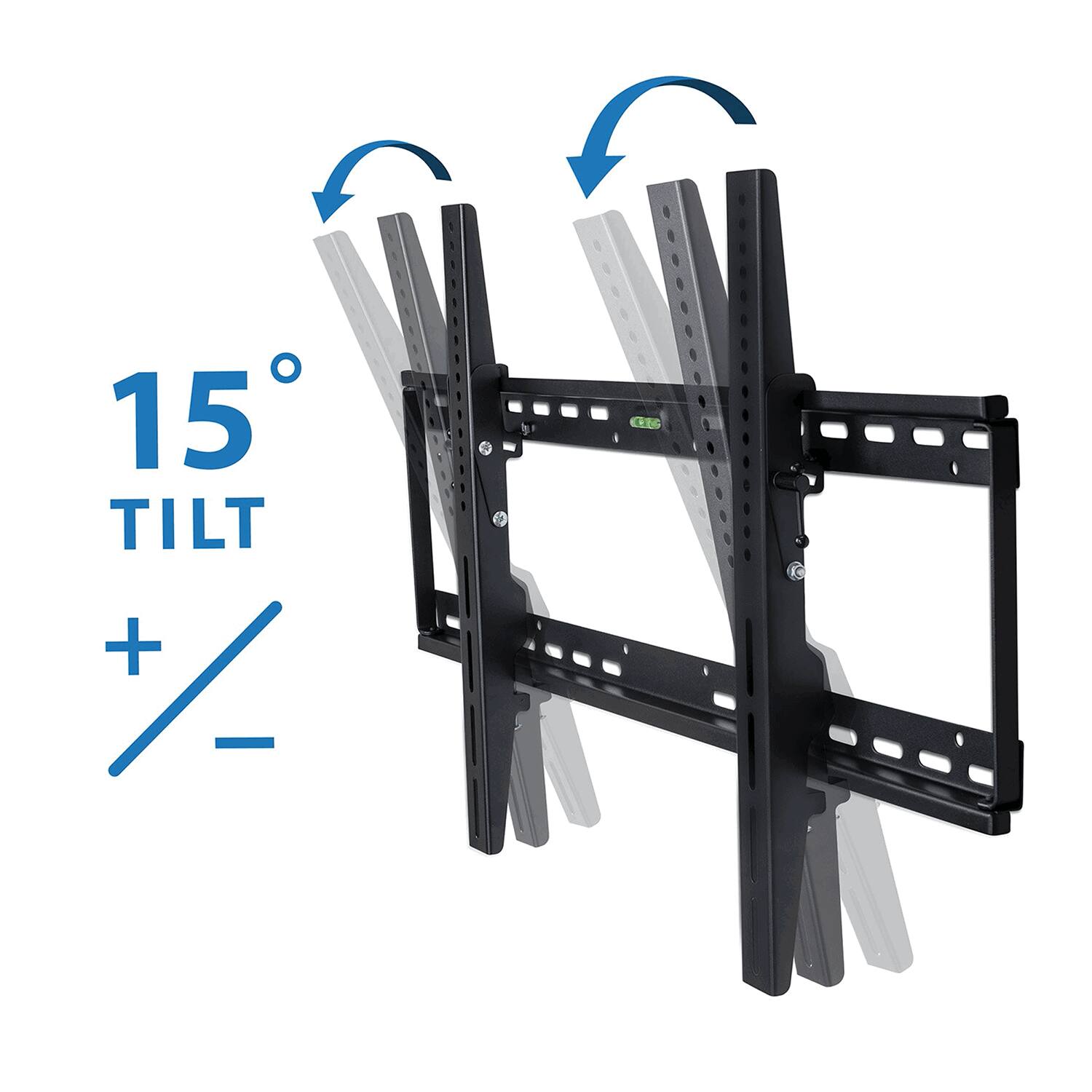 Alt View 1. Mount-It! - Tilting TV Wall Mount – Fits 37"-100" TVs, Up to 165 lb, Low-Profile Tilt Bracket - Black.