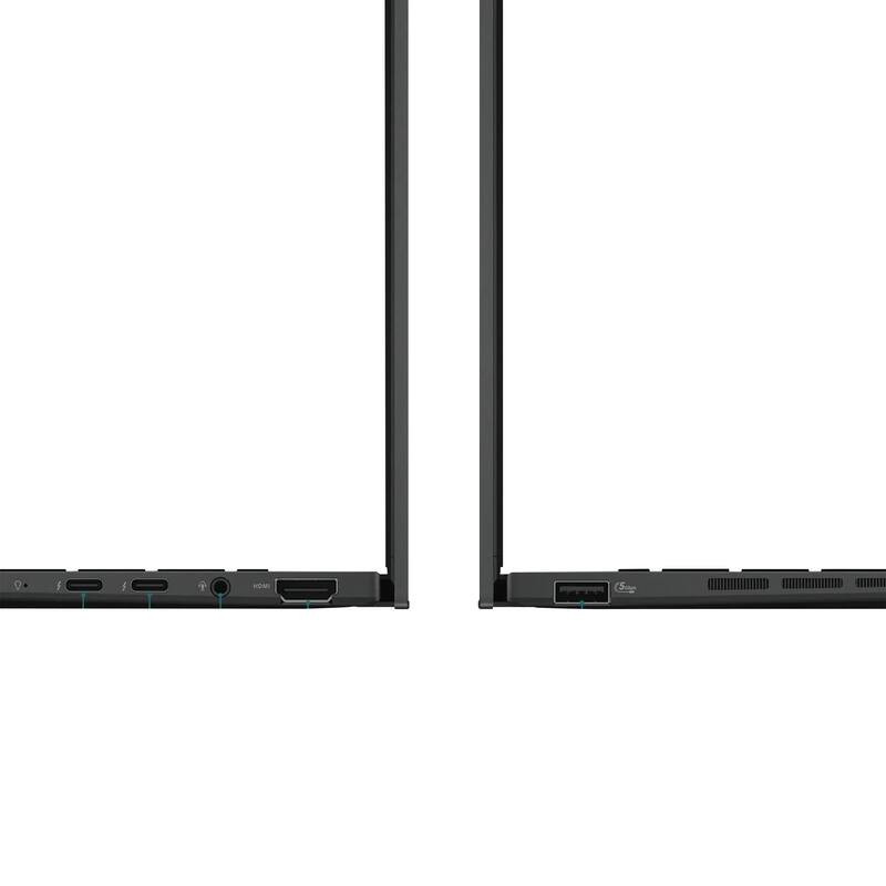 Alt View 3. ASUS - ASUS Zenbook 14 14" FHD+ Touchscreen,Intel Ultra 9 285H,32GB RAM,1TB SSD,Backlit Keyboard,Win 11,Gray - Gray.