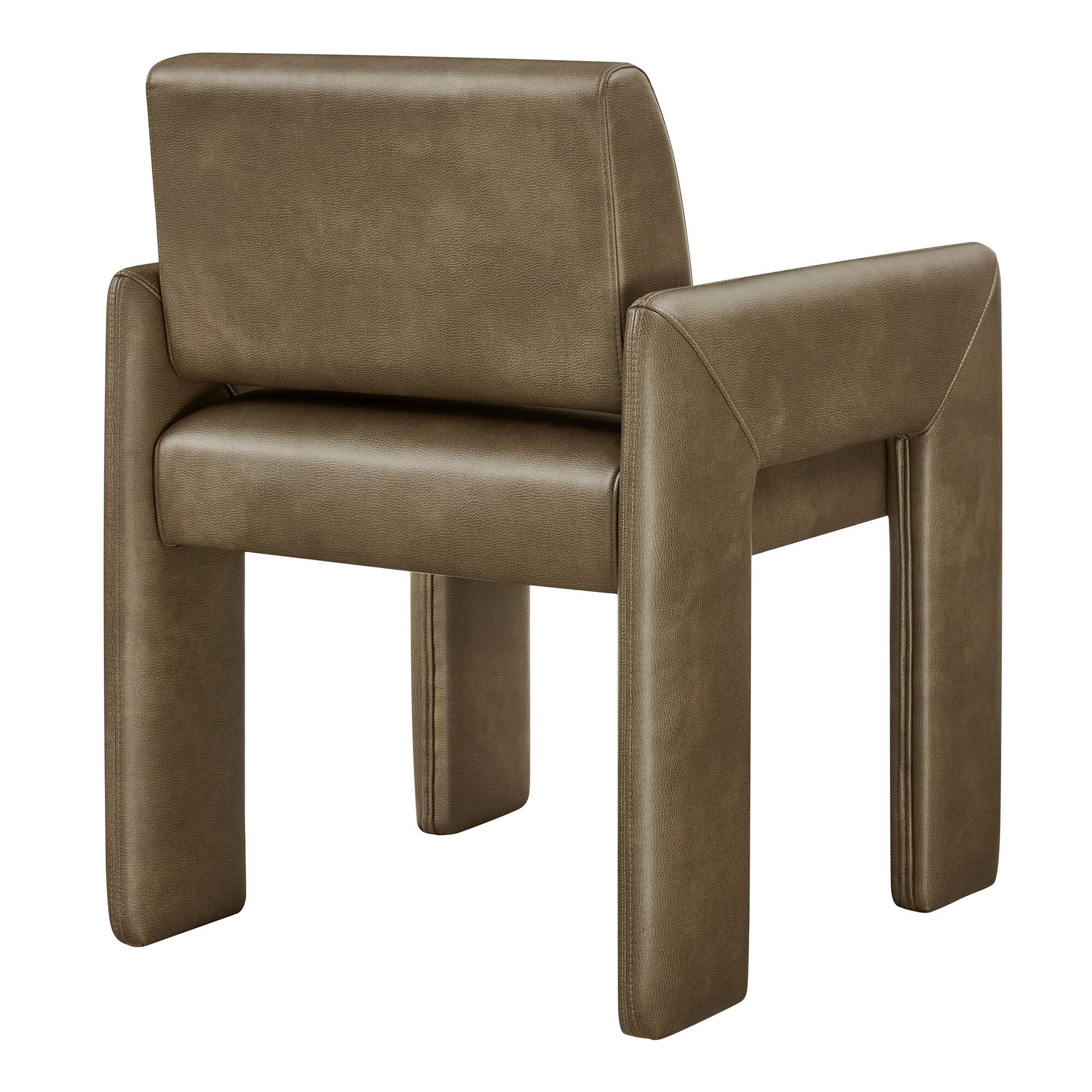 Alt View 1. Modway - Daven Vegan Leather Dining Armchair by Modway - Gray.
