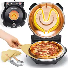 NutriChef - Electric Pizza Oven | 12 Inch - Black