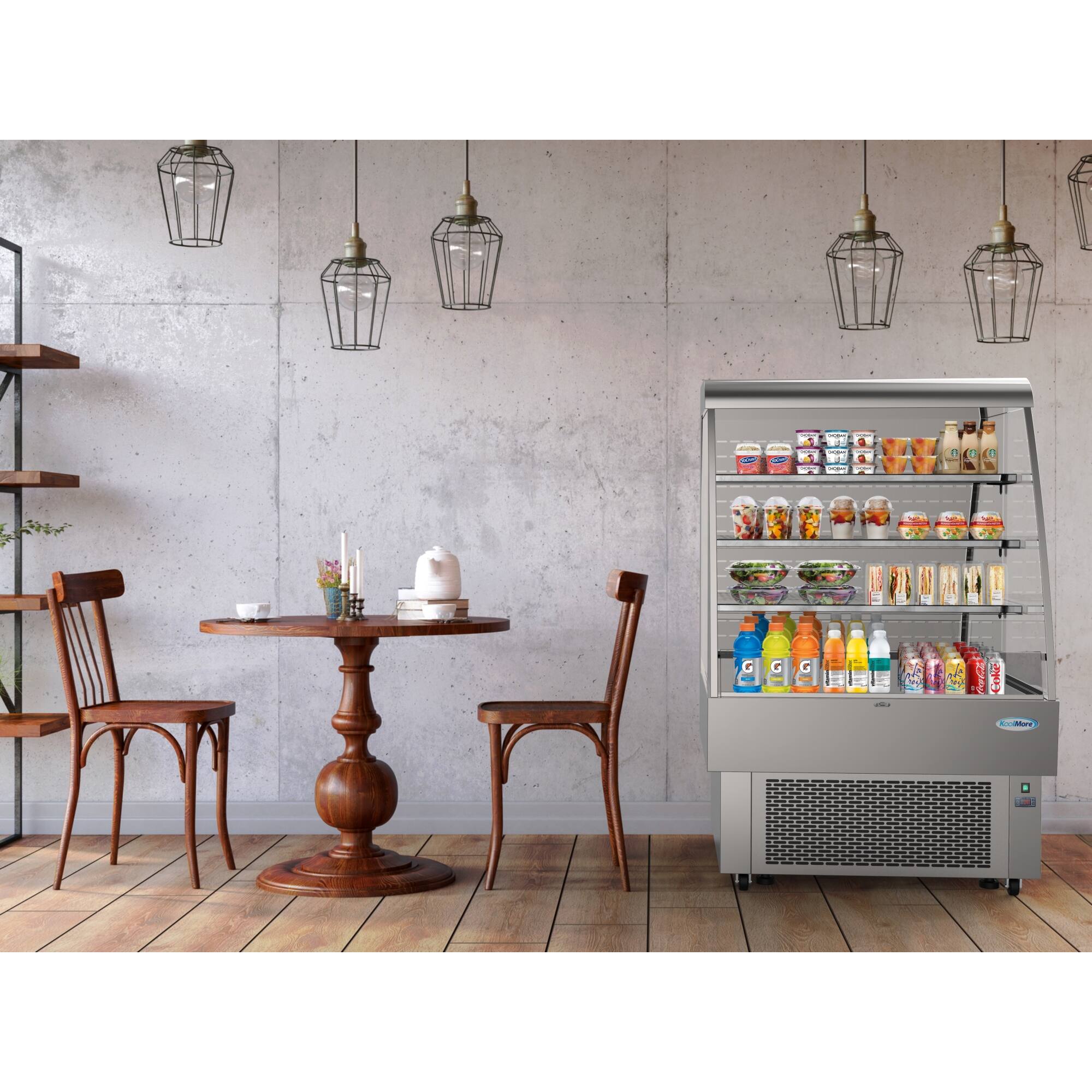 Alt View 5. Koolmore - 35 in. Open Air Grab and Go Refrigerator - 13.4 Cu Ft. CDA-13C - Stainless-Steel.