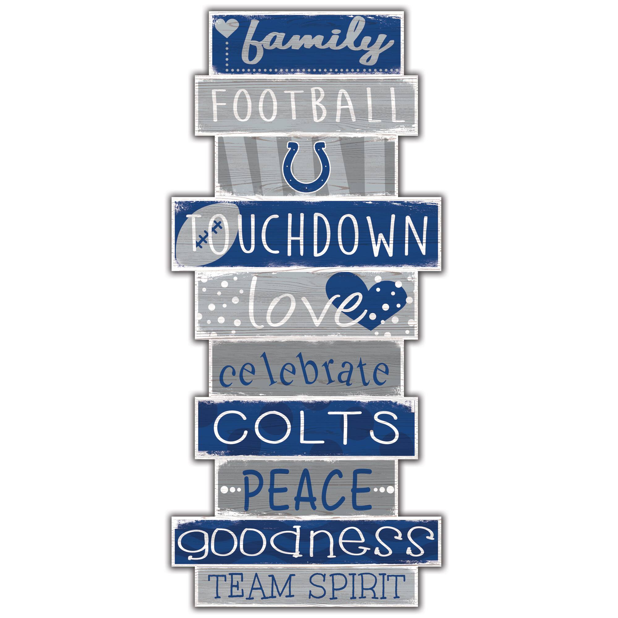 Indianapolis Colts 5'' x 24'' Celebrations Stack Sign