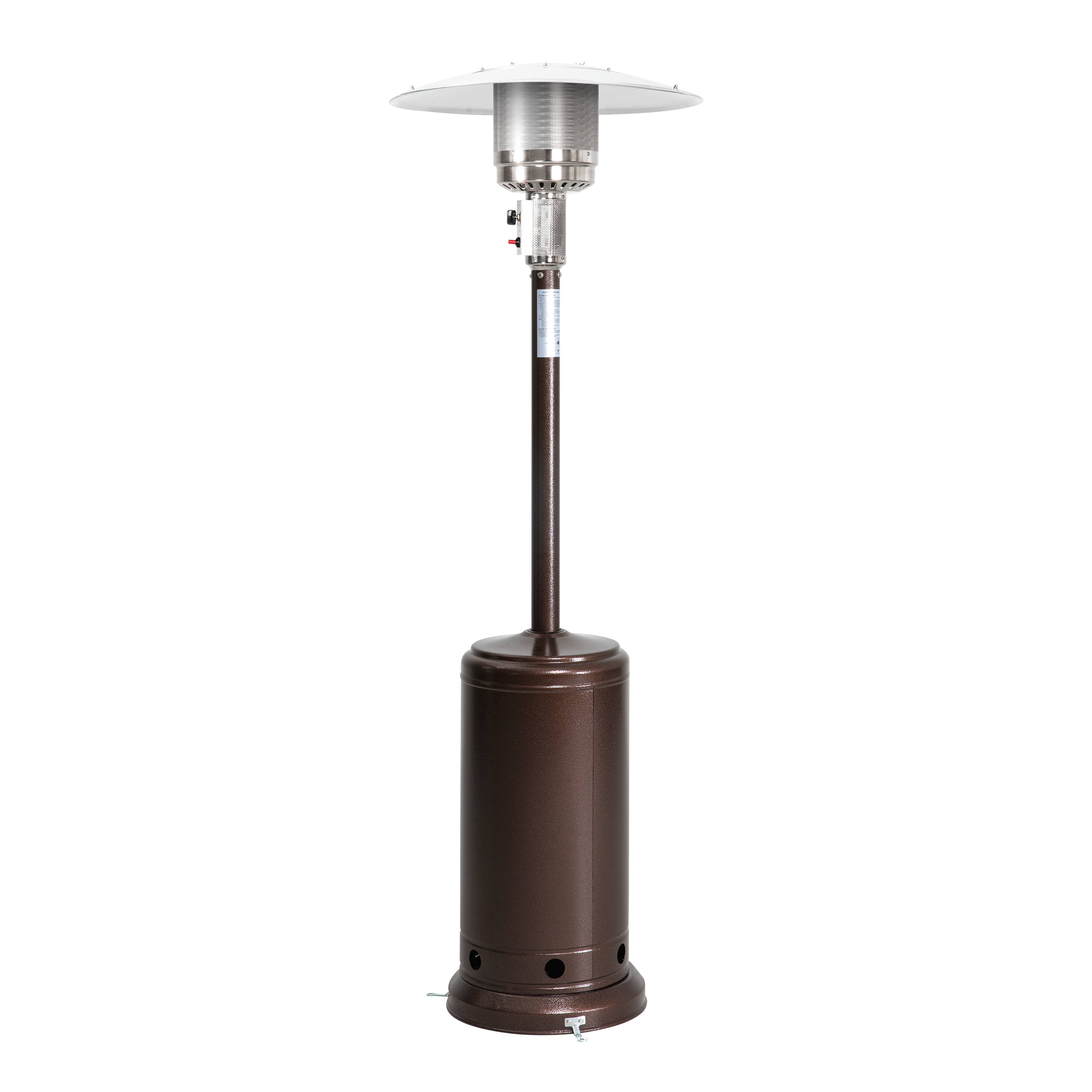 Front. Nuu Garden - Nuu Garden 46,000 BTU Iron Propane Gas Patio Heater with Wheels and Cover - Brown.