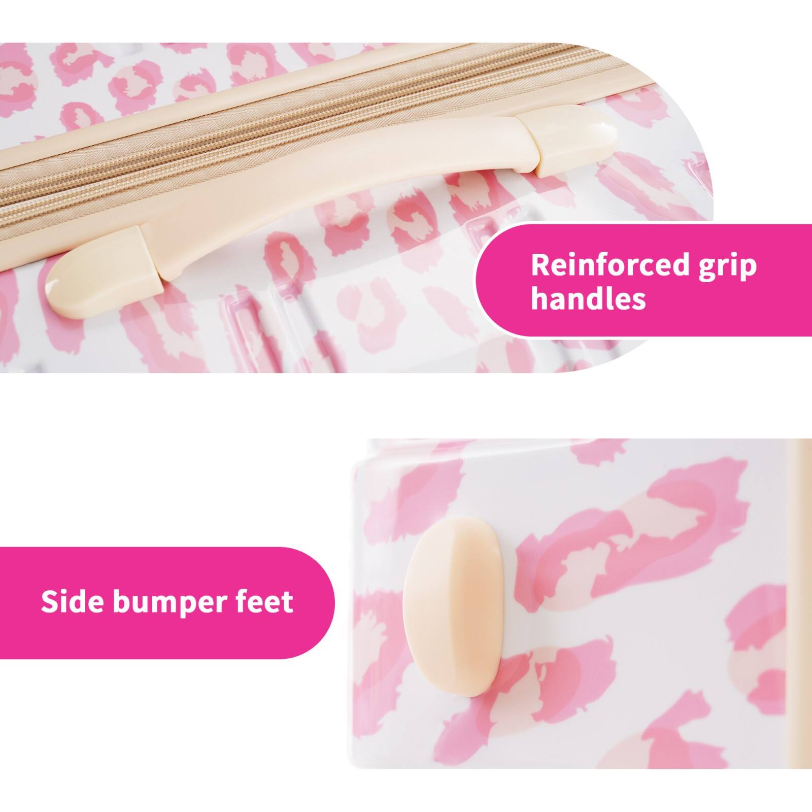 Reinforced grip handles  
Side bumper feet