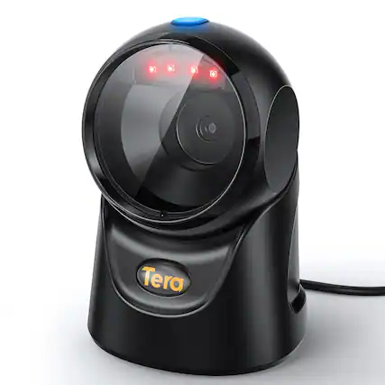 Front. Tera - 1D 2D Desktop USB Wired Barcode Scanner Handsfree 9700.