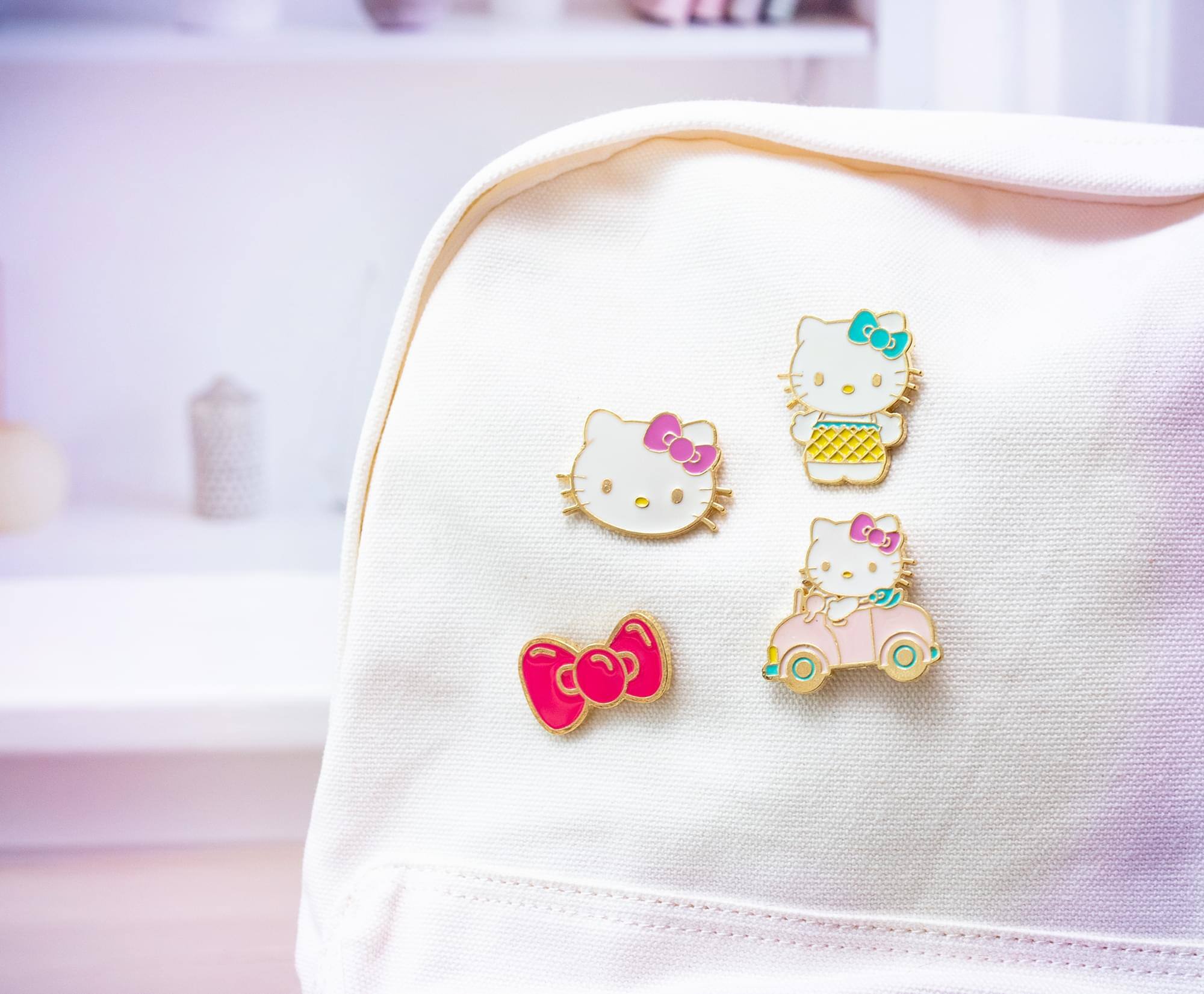 Alt View 5. Hello Kitty - Sanrio Hello Kitty 4-Piece Enamel Pin Set - Pink.