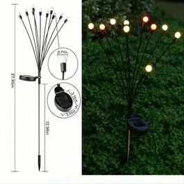 COWIN - 4 Pack 40 LEDs Solar Lights Outdoor Firefly Garden Lights Outdoor Decorations Unique Gifts
