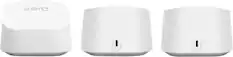 Front. eero - eero 6+ mesh wifi system, 3 pk - White.