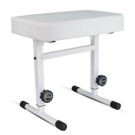 5 CORE - Keyboard Bench Piano Stool Thick Padded Seat Height Adjustable Keyboard Chair - White