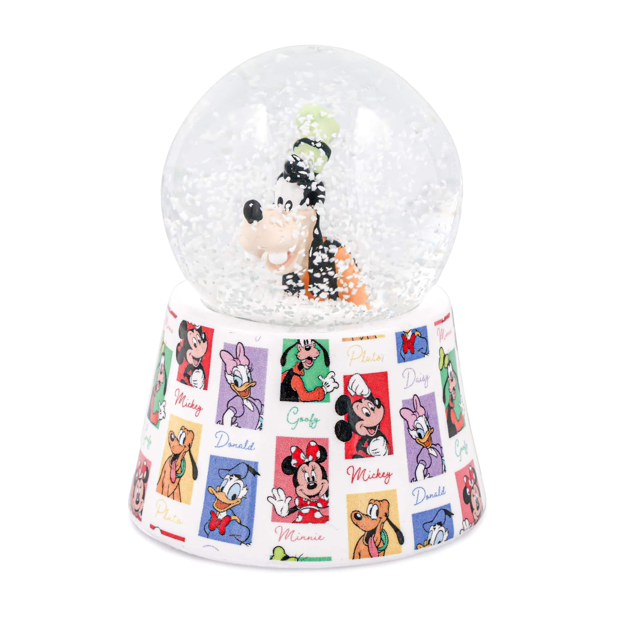 Silver Buffalo - Disney Goofy 3-Inch Mini Light-Up Snow Globe - White
