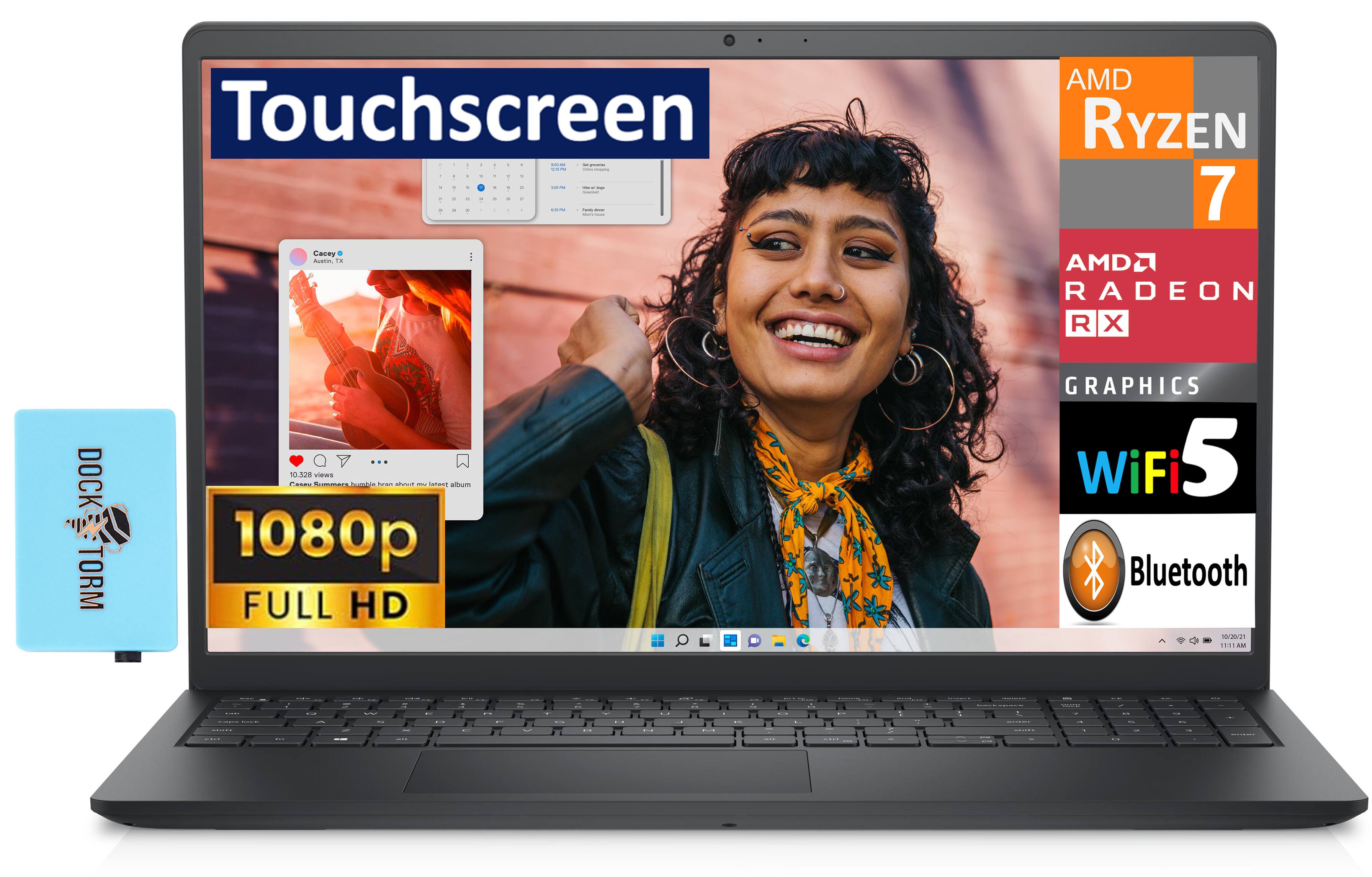 Touchscreen

Cacey i Auon

AMD Ryzen 7

AMD Radeon RX Graphics

WiFi 5

Bluetooth

1080p FULL HD

DOCK STORM

10.328 views

PAse - bunt - Mout - STANT album

1080p FULL HD