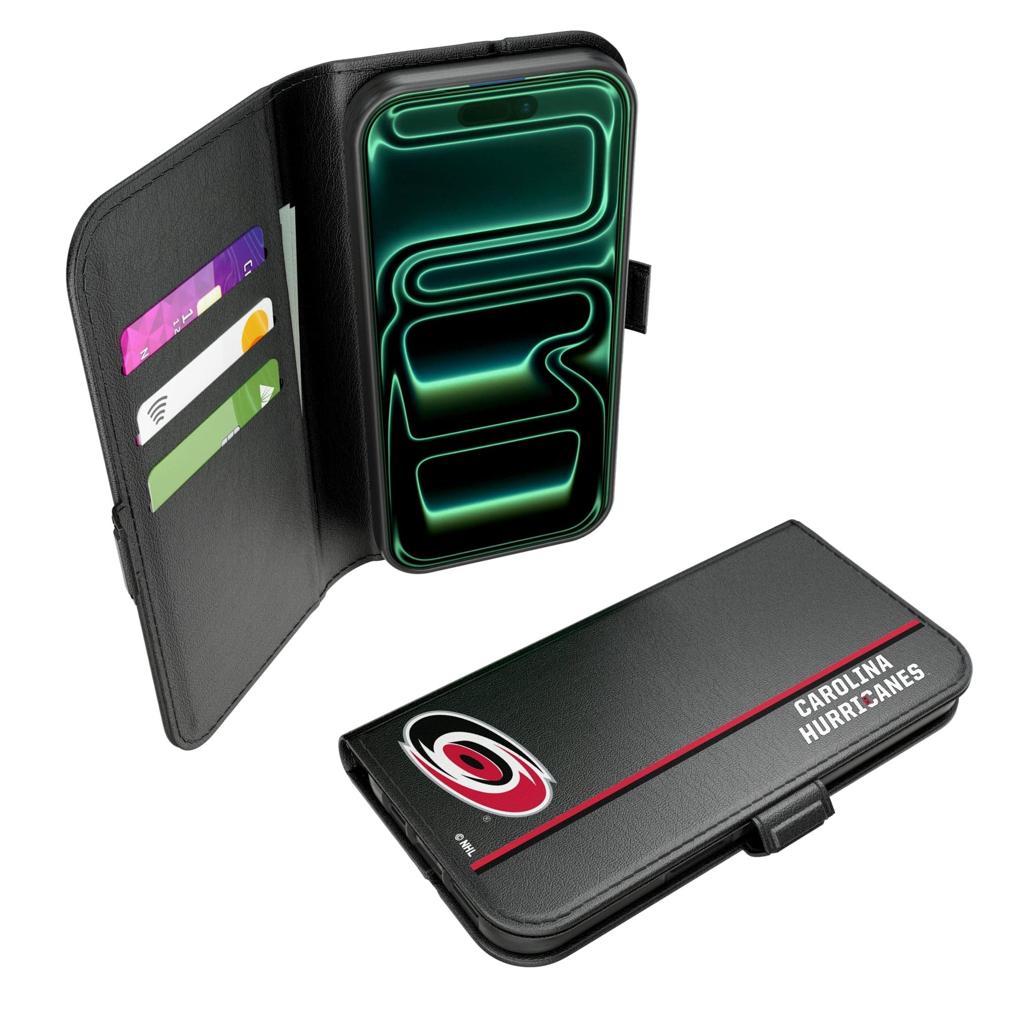 Keyscaper - NHL - Carolina Hurricanes iPhone Folio 2.0 Case - 17 Pro - Black price history on PriceWatchPro