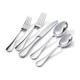 Dazzed Corner - 40 Piece Silverware Set for 8, Stainless Steel Flatware Set - Silver