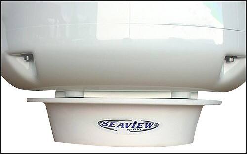 Front Standard. PYI Seaview - 3" Satellite TV Dome Mount.