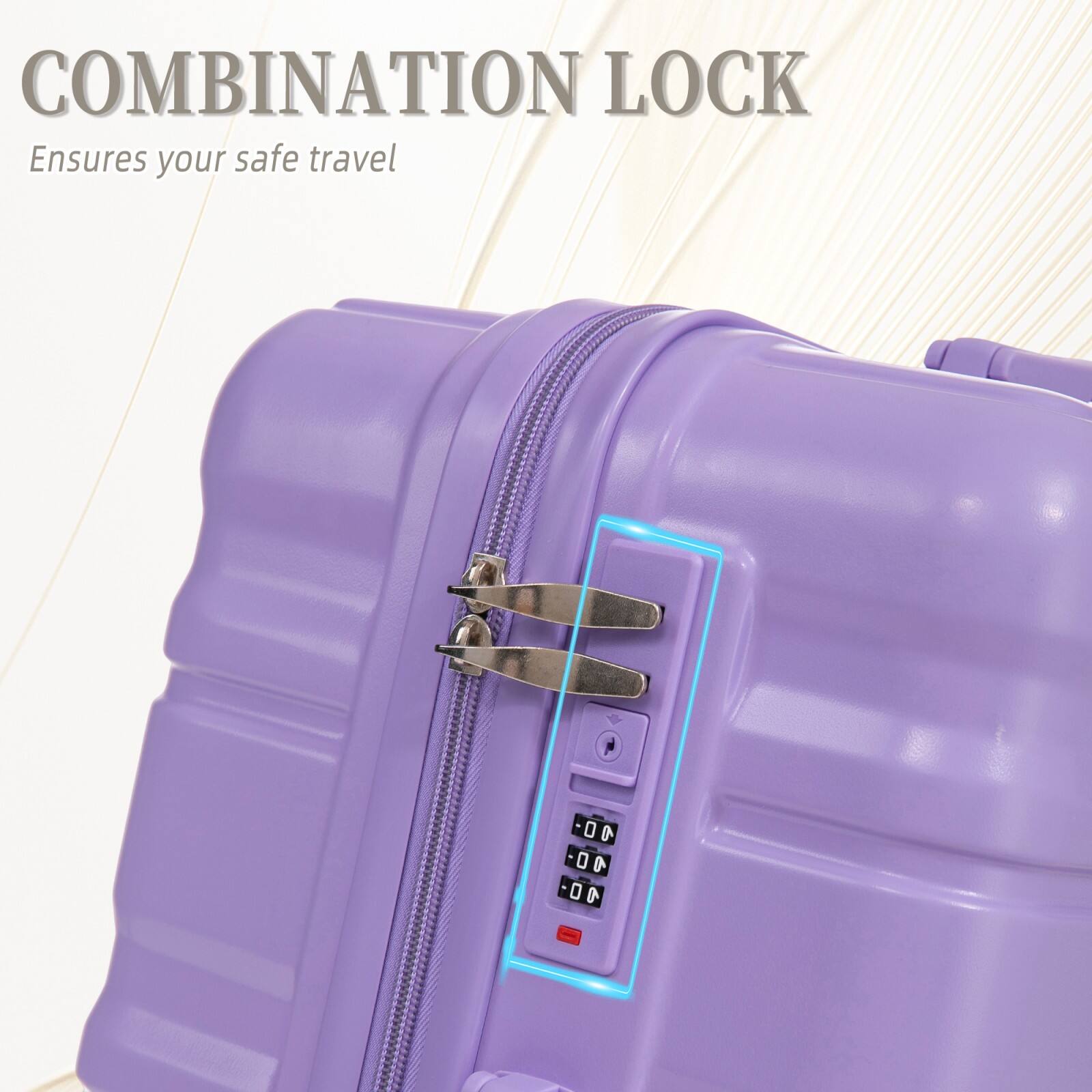 COMBINATION LOCK  
Ensures your safe travel