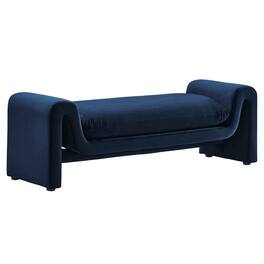 Waverly Performance Velvet Bench by Modway - Blue