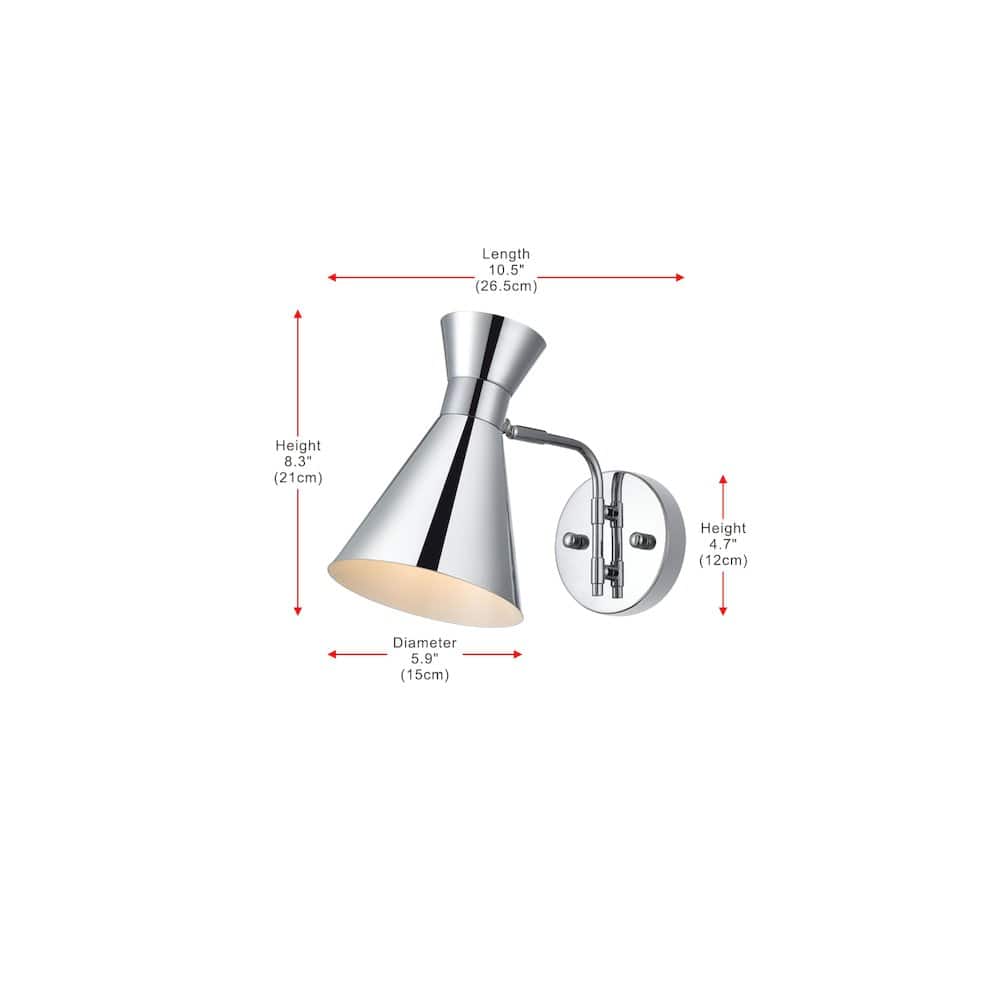 Living District - Halycon 6 Inch Wall Sconce - Chrome price history on PriceWatchPro