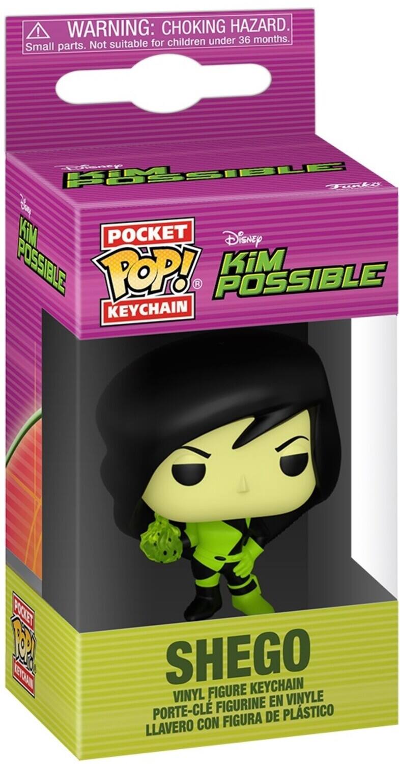 WARNING: CHOKING HAZARD. Small parts. Not suitable for children under 36 months. POCKET POP! KiM POSSIBLE KEYCHAIN POCKET POP! KiM POSSIBLE KEYCHAIN SHEGO VINYL FIGURE VINYLE FIGURINE EN PORTE-CLE FIGURA DE PLSTICO LLAVERO CON