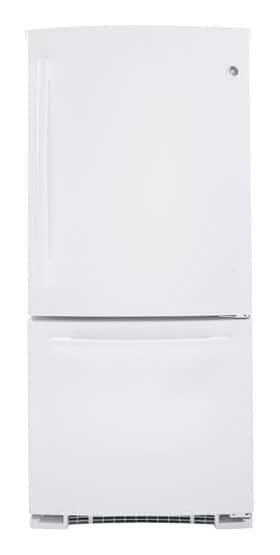 Front. GE - 20.3 Cu. Ft. Bottom-Freezer Refrigerator.