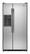 Front. GE - 21.8 Cu. Ft. Side-by-Side Refrigerator with Thru-the-Door Ice and Water.