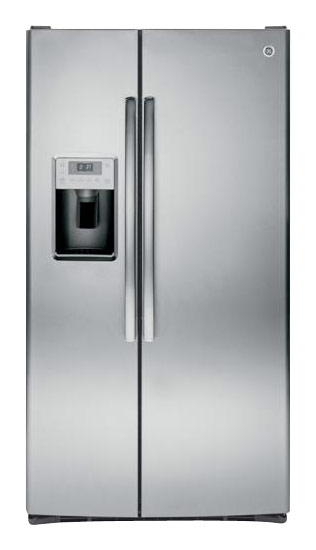 GE - Profile Series 28.4 Cu. Ft. Side-by-Side Refrigerator with Thru-the-Door Ice and Water - Stainless steel