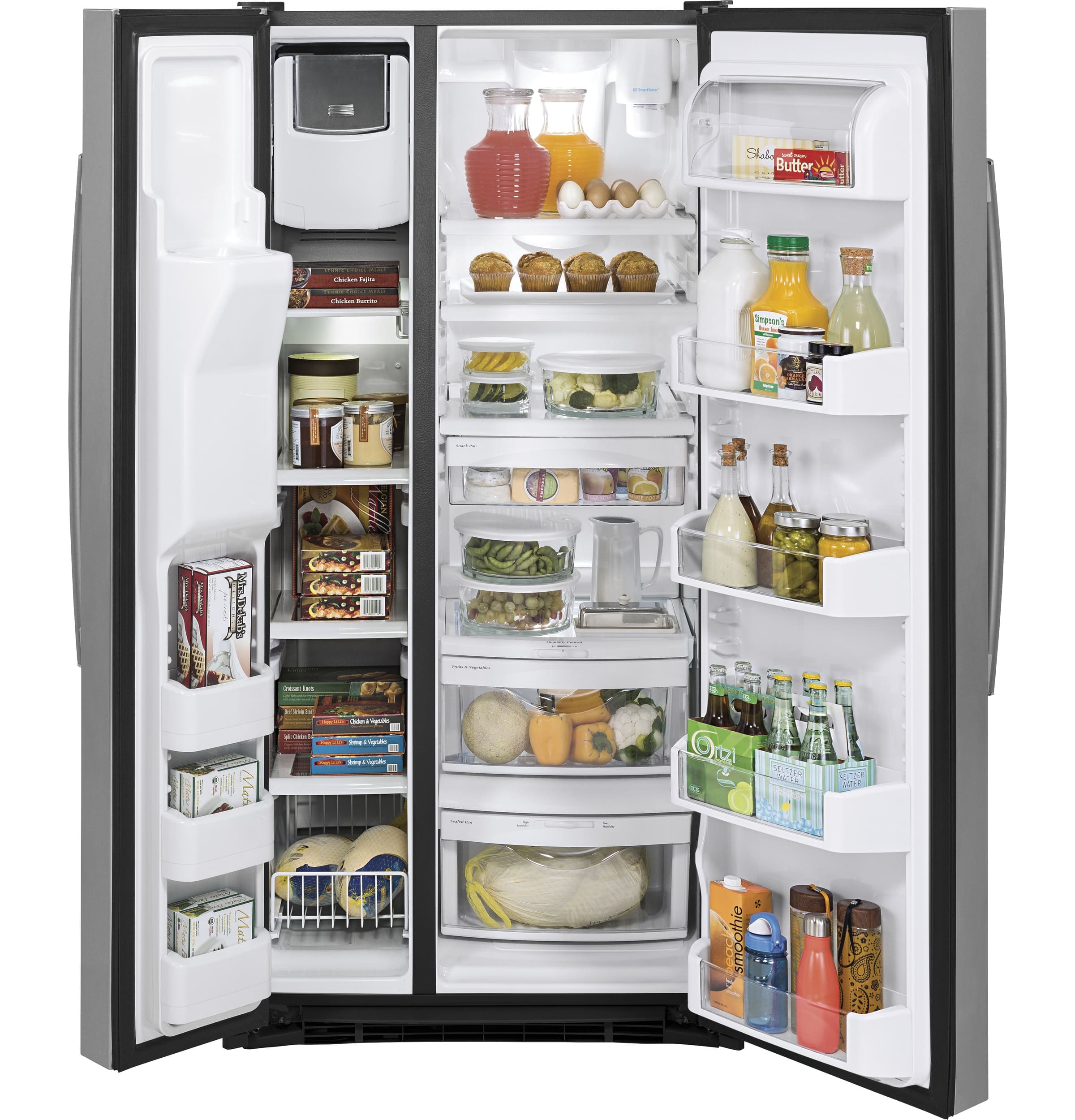 Best Buy: GE 23.2 Cu. Ft. Side-by-Side Refrigerator with Thru-the-Door ...