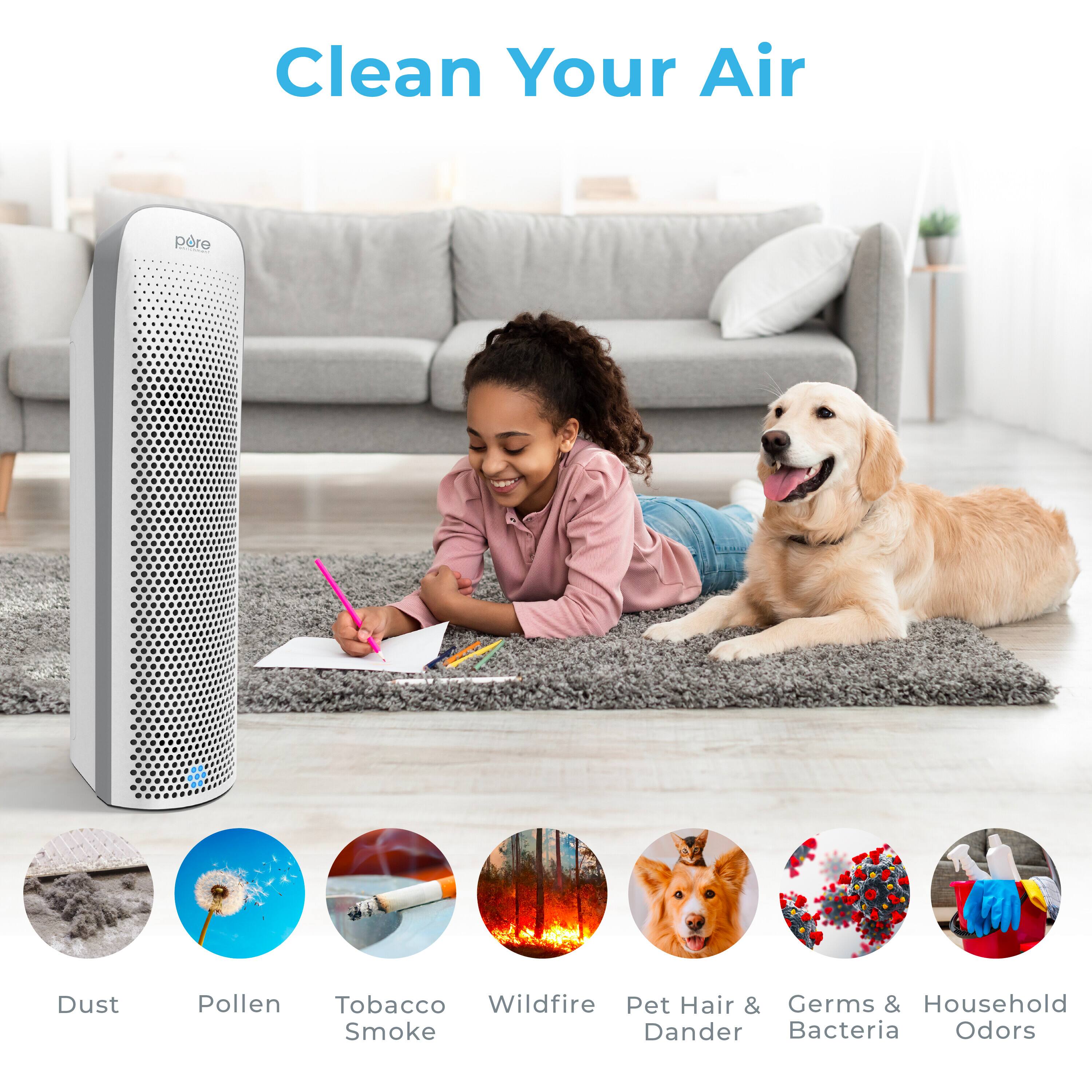 Pure Enrichment PureZone Elite 4 in 1 True HEPA Air Purifier White