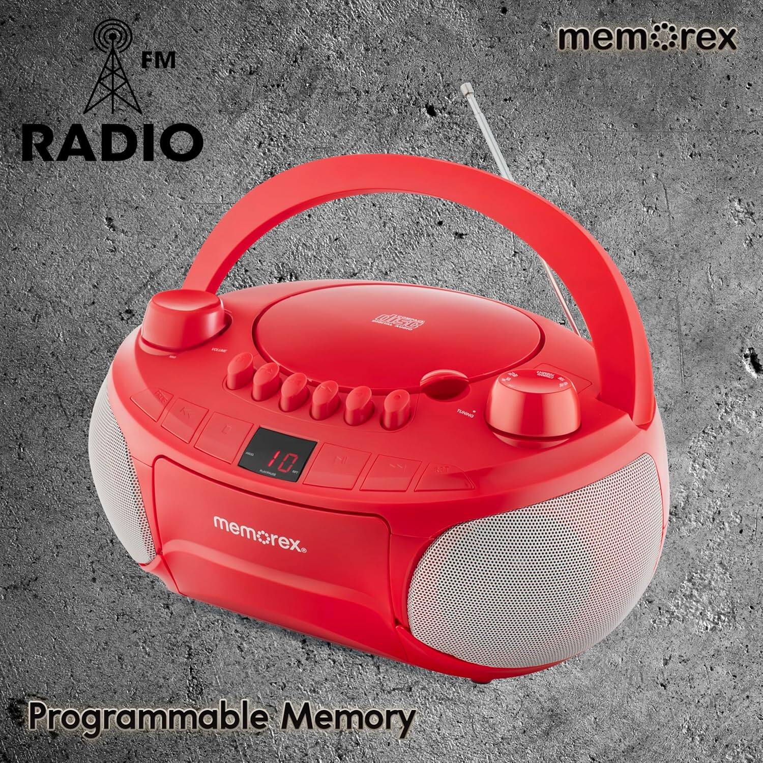 FM RADIO  
memorex  
Programmable Memory