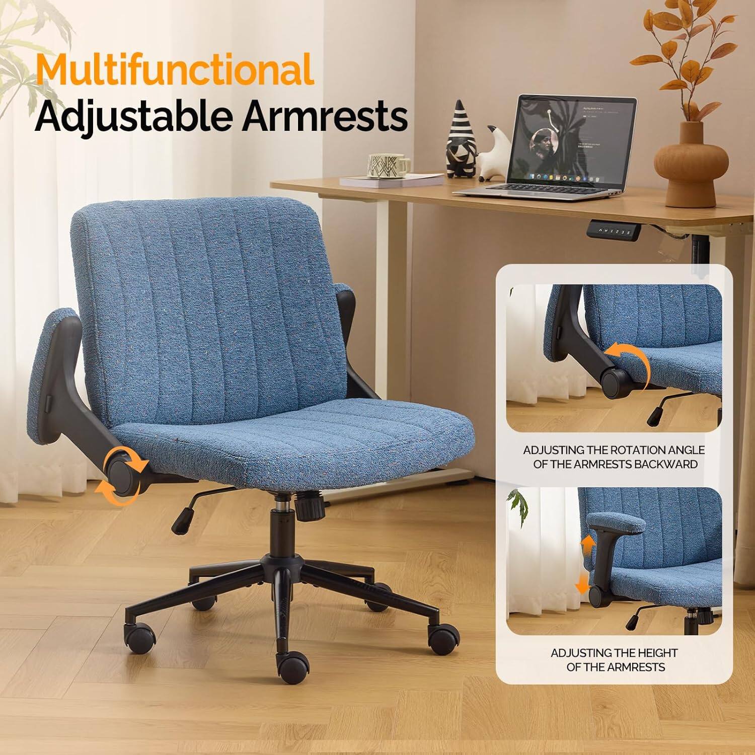 Multifunctional Adjustable Armrests

- Adjusting the Rotation Angle of the Armrests Backward
- Adjusting the Height of the Armrests