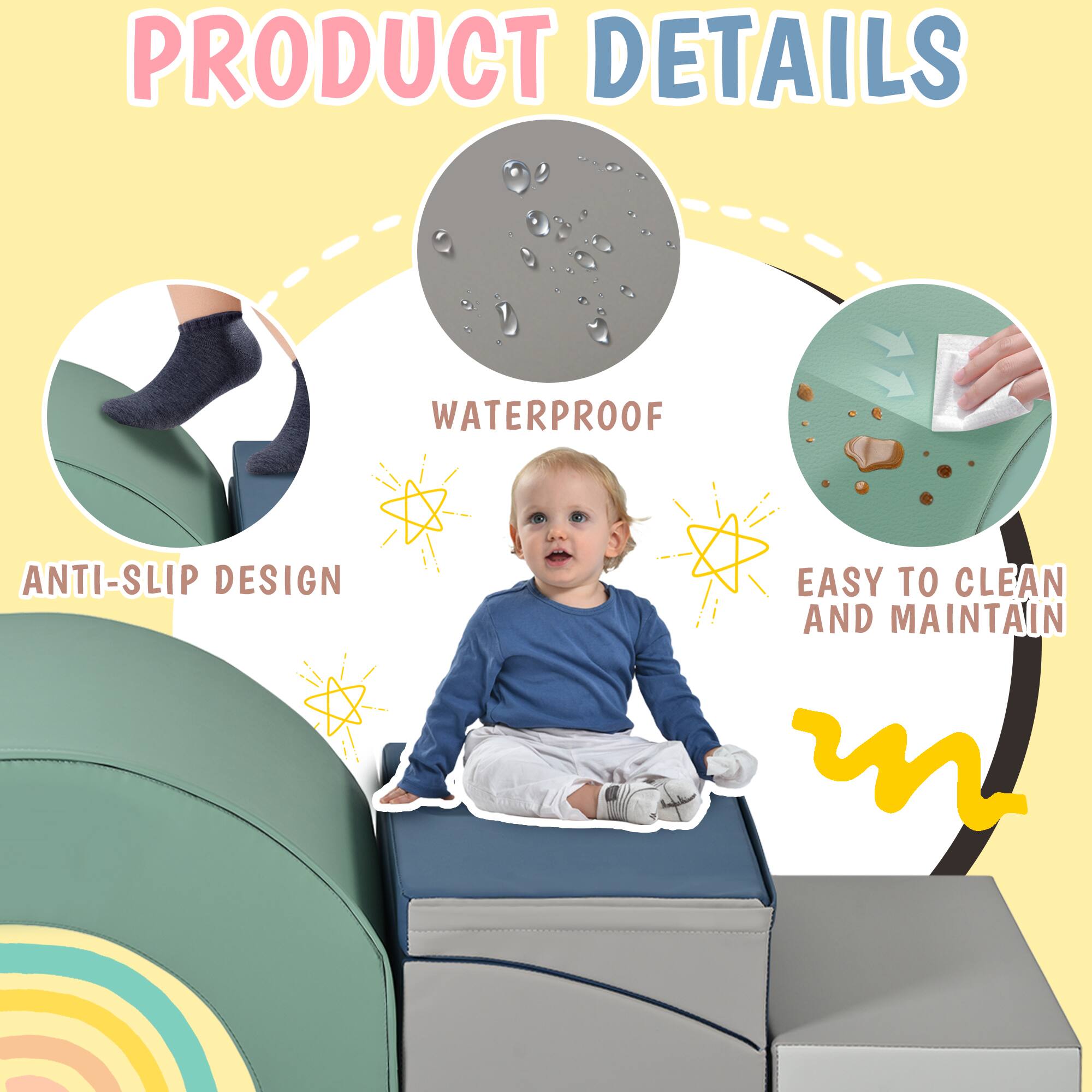 PRODUCT DETAILS  
- WATERPROOF  
- ANTI-SLIP DESIGN  
- EASY TO CLEAN AND MAINTAIN