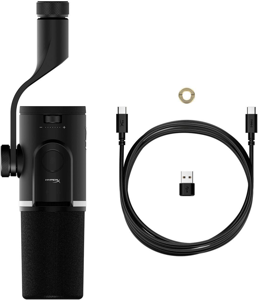 Alt View 13. HyperX - FlipCast Wired Cardioid USB Dynamic Microphone - Black.