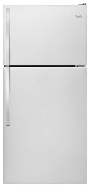 Whirlpool 18 2 Cu Ft Top Freezer Refrigerator Monochromatic Stainless Steel Wrt318fzdm Best Buy