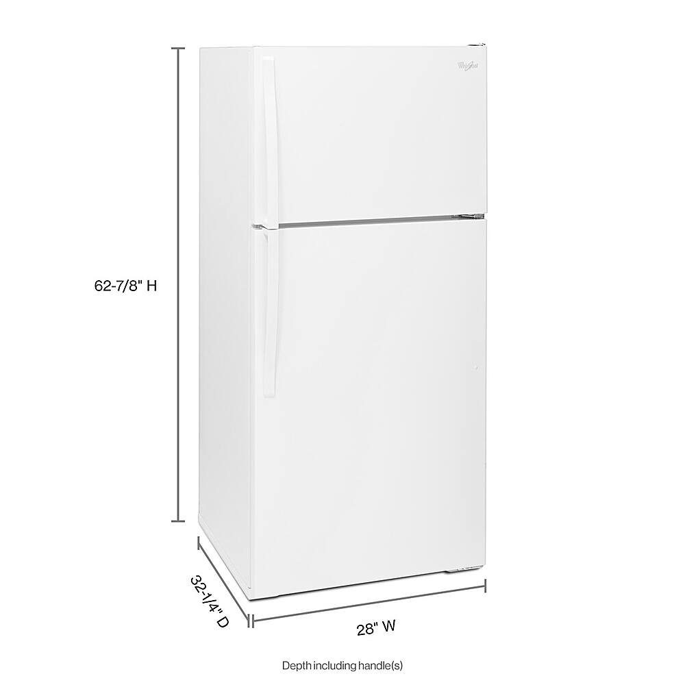 Best Buy Whirlpool 14.3 Cu. Ft. TopFreezer Refrigerator White WRT314TFDW