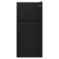 Whirlpool - 18.2 Cu. Ft. Top-Freezer Refrigerator - Black - Front_Zoom