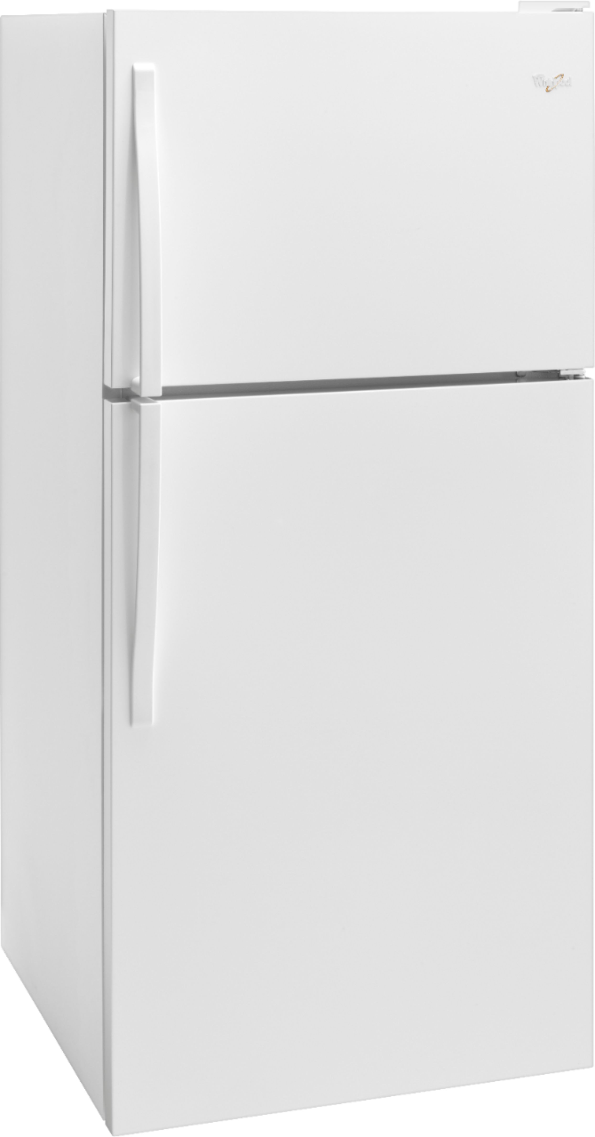 Angle View: Whirlpool - 18.2 Cu. Ft. Top-Freezer Refrigerator - White