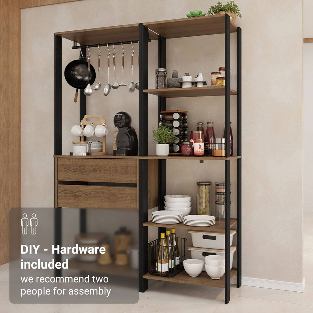 DIY - Hardware included  
we recommend two people for assembly