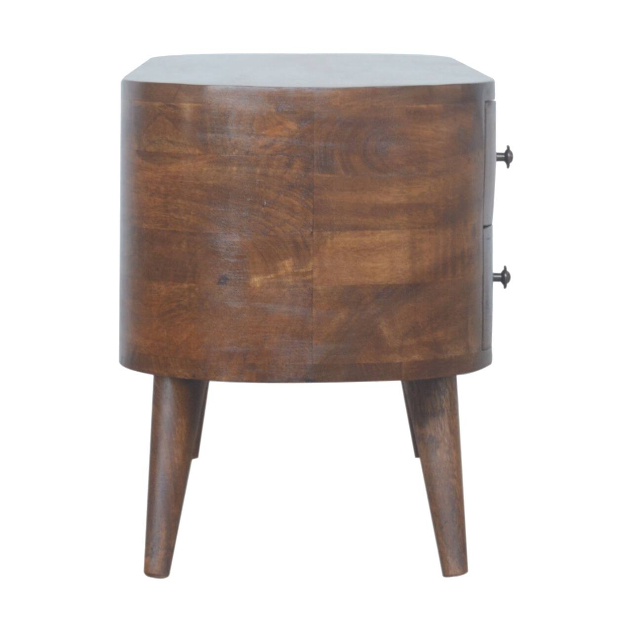 Alt View 4. Artisan Furniture - Artisan Furniture Solid Wood Chestnut Rounded Entertainment Unit, 4 Drawers, 2 Shelves, Dark Brown - Brown.