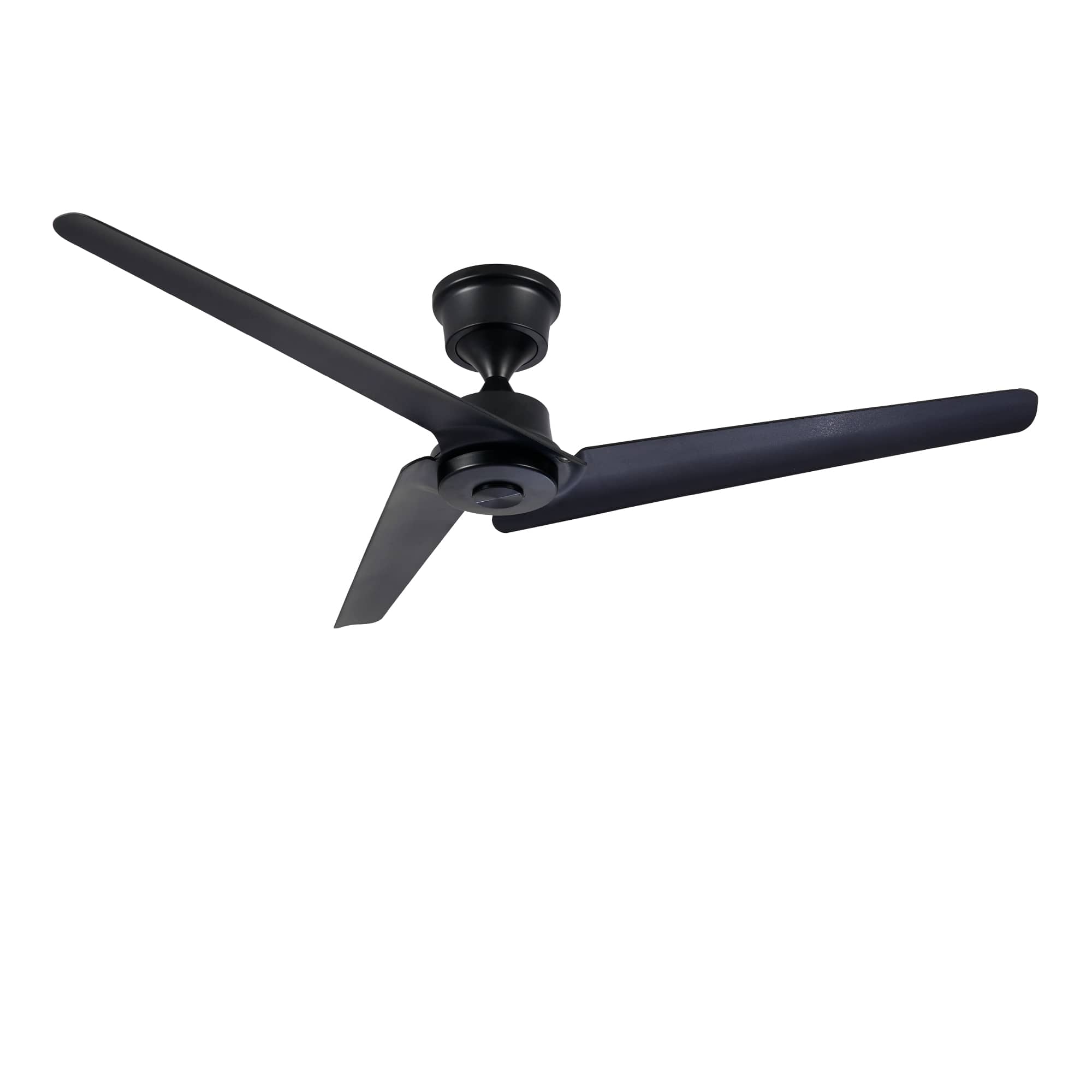 Loheer - 52 Inch Modern Black Ceiling Fan No Light 3 Blade Flush Mount with Remote Control Reversible DC Motor price history on PriceWatchPro
