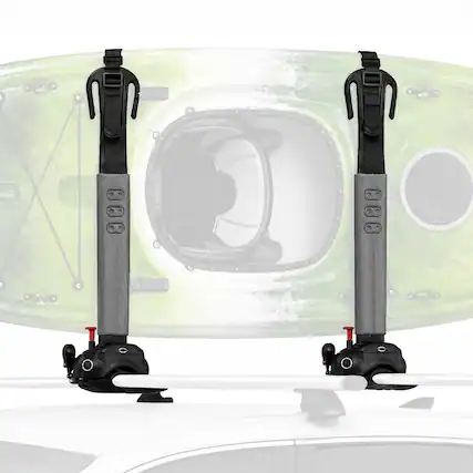Front. Yakima - Yakima BigStack Foldable Steel Versatile Kayak Stacker Carries Up to 4 Boats - Gray.