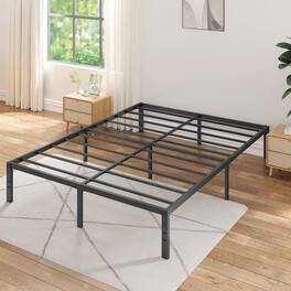 Hivvago - Cal King 16-inch Heavy Duty Metal Bed Frame with 3,500 lbs Weight Capacity - Black