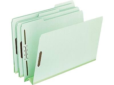 Front. Pendaflex - Heavy-Duty Pressboard Classification Folders, Letter Size, Leaf Green, 25/Box - Green.