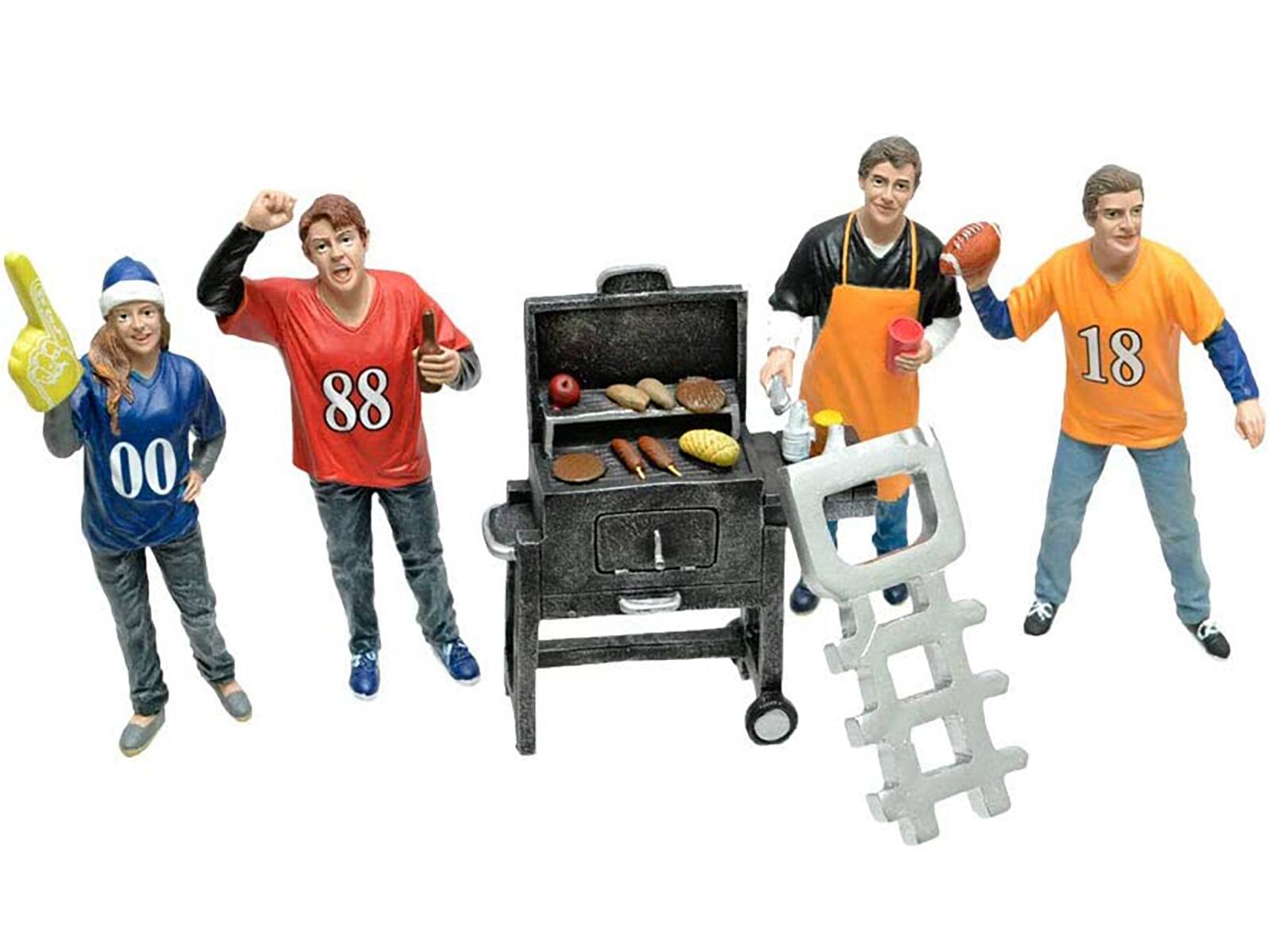 Alt View 2. American Diorama - Tailgate Party Set II 4 Piece Figure Set For 1:18 Scale Models by American Diorama.