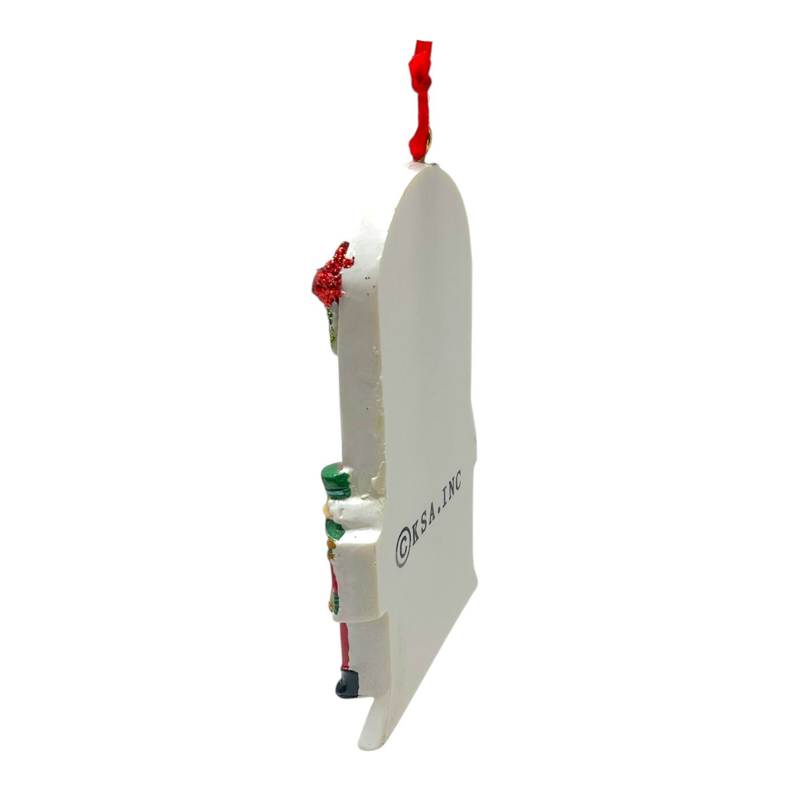 Alt View 2. Kurt S Adler - Kurt Adler Our New Home Front Door Hanging Resin Christmas Tree Ornament 4.25 inch - Green.
