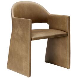 Talia Vegan Leather Dining Armchair by Modway - Brown