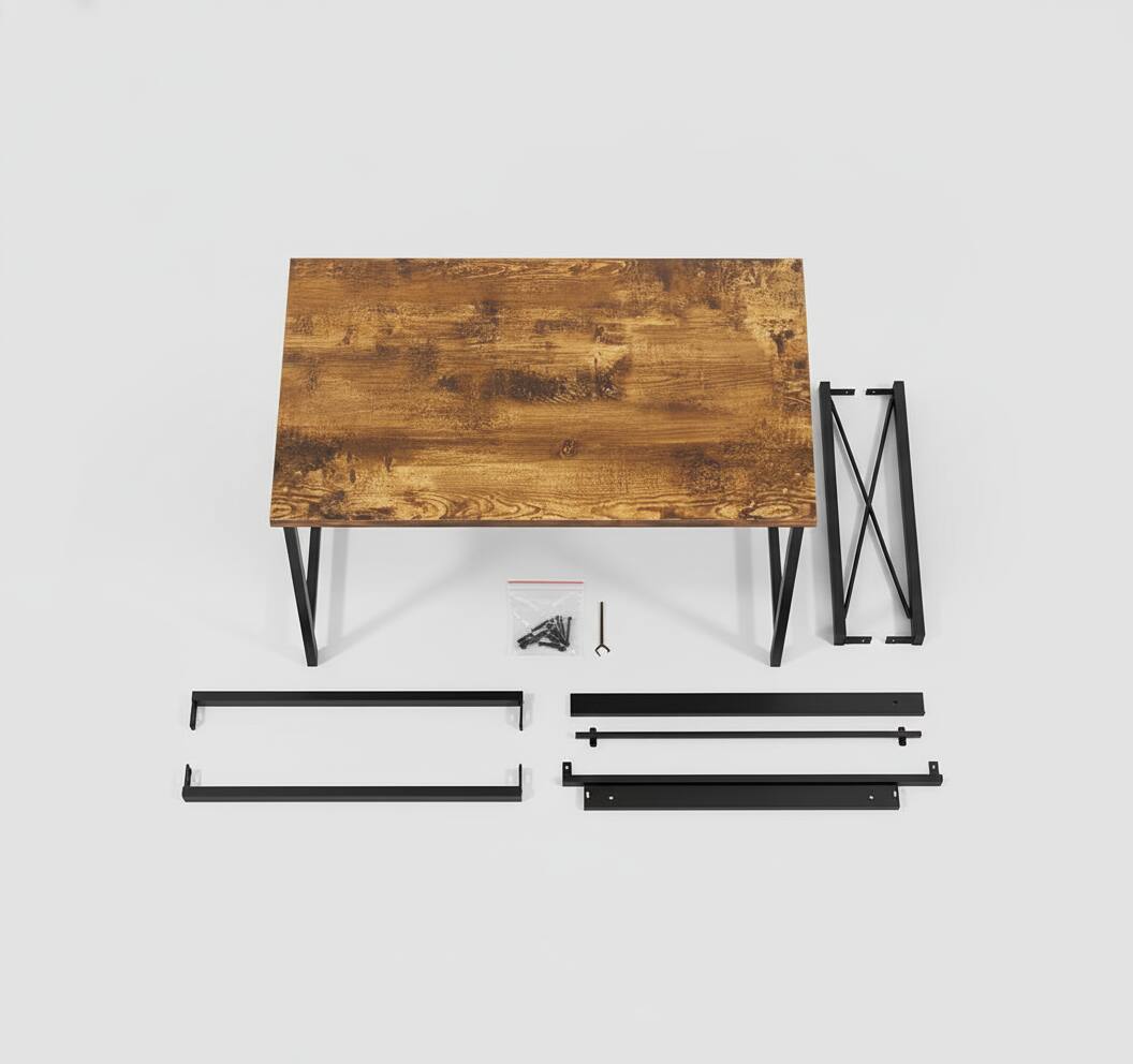 Alt View 1. AOITUN - Computer Office Desk 44 Inch Small for Dorms and Home Offices - Compact Workspace Solution for Efficient Daily Use - Steel.